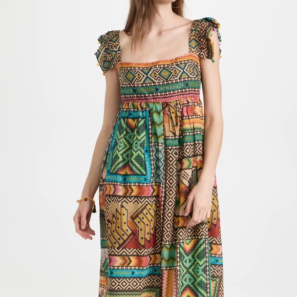 FARM Rio Banana Scarves Midi Dress - Picture 4 of 9